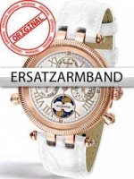 Ceas: Curea de ceas Perigaum in wei&szlig; fur Millennium DAU P-0606-RW Ros&eacute;-Schlie&szlig;e