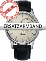 Ceas: Curea de ceas Bossart Universal BW-1004-SW 22 mm schwarz silberne Schlie&szlig;e