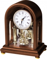 Ceas: JVD HS18.2 Drehpendel-Tischuhr, Nussbaum