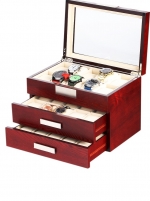 Ceas: Cutie Ceasuri Lemn Cires Rothenschild  RS-2350-30C Pentru 30 Ceasuri