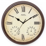 Ceas: AMS 9483 Wanduhr klassisch wetterfestes Metallgeh&auml;use